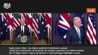 SOTTOTITOLI Biden: "Sottomarini nucleari per l'Australia, è tecnologia sicura"