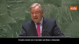 SOTTOTITOLI Guterres: "Siamo sull'apice di un abisso e andiamo in direzione sbagliata"