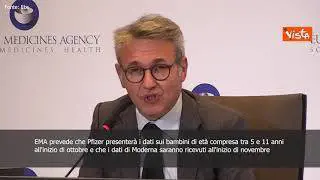 SOTTOTITOLI Ema: "A ottobre risultati su vaccini per bambini tra i 5 e gli 11 anni"