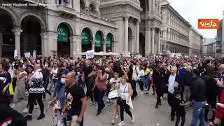 No green pass, la manifestazione a Milano