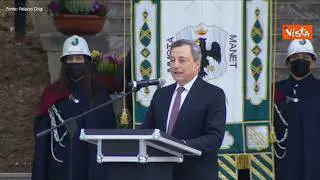 Draghi alla cerimonia per Parco della Memoria a L'Aquila: "E' simbolo della vita che deve rinascere"