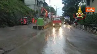 Maltempo nel comasco, esonda il torrente Pertus