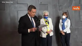Draghi visita il Memoriale della Shoah a Milano: "Non furono leggi razziali, ma razziste"