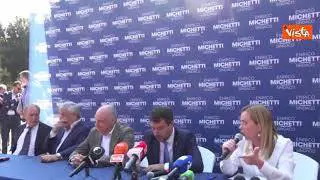Meloni: "Coalizione compatta, Pd e 5Stelle stanno insieme per interesse"