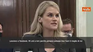 SOTTOTITOLI Testimonianza contro Facebook al Congresso Usa: "Danneggia i bambini e la democrazia"