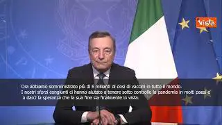Draghi: "Grazie a vaccini vediamo fine pandemia"