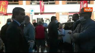 Orlando alla Camera del Lavoro di La Spezia in solidarietà alla Cgil