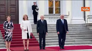 Mattarella arriva a palazzo Bellevue, l'incontro con il Presidente Steinmeier
