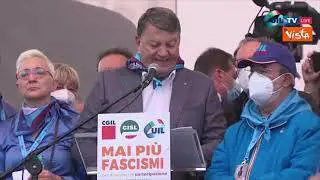 Mai più fascismi, Bombardieri (Uil): "Siamo centomila in piazza"