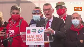 Landini (Cgil): "Bellissima piazza parla a tutto il Paese"