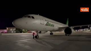La partenza dell'ultimo volo Alitalia dall'aeroporto di Cagliari