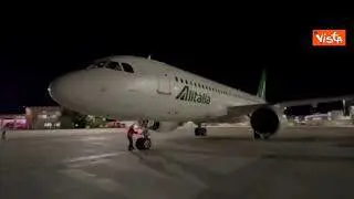La partenza dell'ultimo volo Alitalia dall'aeroporto di Cagliari