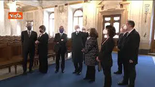 Mattarella visita il Palazzo della Sapienza di Pisa, sede storica dell'Ateneo toscano. Le immagini