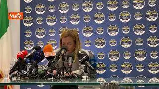 Meloni: "Su risultato ballottaggi ha influito ciò che è successo in campagna elettorale"