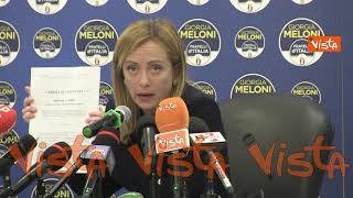 Meloni: "Partiti approvino legge su commissione d'inchiesta gestione commissariale Covid"