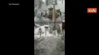 Nubifragio su Catania, le strade trasformate in fiumi in piena
