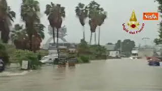 Maltempo in Sicilia, oltre 150 interventi dei vigili del fuoco. Le immagini da Misterbianco
