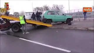 Rave party sgomberato nel torinese, le immagini