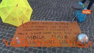 No green pass, il leader della protesta di Trieste in Piazza del Popolo a Roma