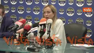 Quirinale, Meloni: "Berlusconi nostra prima scelta, ma valutare cosa fa Draghi"