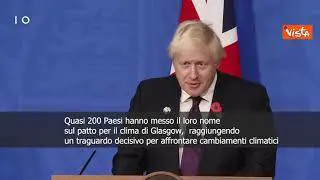 SOTTOTITOLI Cop26, Boris Johnson: "Inizia la fine dell'era del potere del carbone"