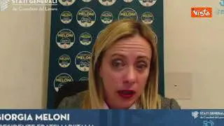 Meloni: "FdI unico partito in Parlamento che non ha mai sostenuto reddito di cittadinanza"