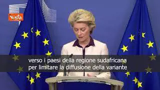 SOTTOTITOLI Von der Leyen: "Sospendere tutti voli da Paesi sudafricani"