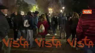 No green pass, in pochi alla contestazione organizzata all’Arco della Pace a Milano