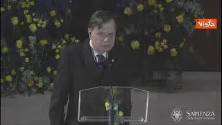 Giorgio Parisi riceve il Nobel per la Fisica, lunghissimo applauso alla Sapienza