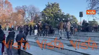 I no green pass allestiscono un nuovo presidio all'Arco della Pace