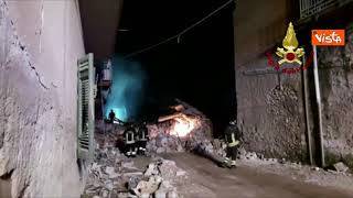 Esplode tubatura a Ravanusa, crollano diverse palazzine. L'intervento dei Vigili del Fuoco
