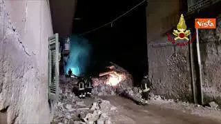 Esplode tubatura a Ravanusa, crollano diverse palazzine. L'intervento dei Vigili del Fuoco