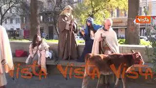 La natività (con gli asinelli veri) di Atreju