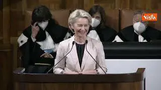 Von der Leyen in italiano agli studenti della Cattolica: "Voglio un'Europa al servizio dei giovani"