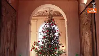 Gli auguri di Buon Natale del Quirinale, le immagini dentro il Palazzo girate con il drone