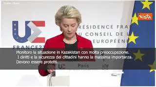 SOTTOTITOLI Kazakistan, von der Leyen: "Monitoro la situazione, pronti ad offrire assistenza"