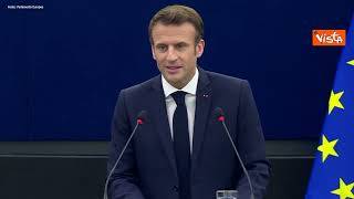 Commemorazione Sassoli, Macron: "Era lungimirante e attaccato all'Europa"