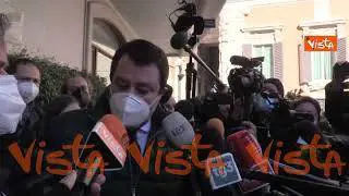 Elezione Quirinale, Salvini: "Incontro con Fraccaro? Abbiamo parlato del goal non dato al Milan"