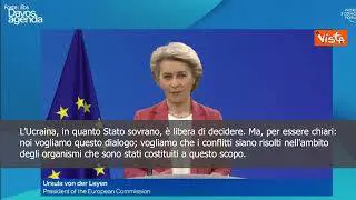 SOTTOTITOLI Ucraina, von der Leyen: "Pronti a sanzioni pesanti contro Russia"