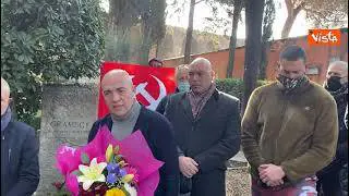 Anniversario Partito Comunista, il segretario Rizzo alla tomba di Gramsci