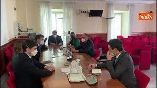 Quirinale, il vertice con Speranza, Letta e Conte prima del voto. Le immagini