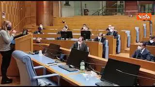 Voto quirinale, la riunione dei grandi elettori di FdI con la presidente Meloni, le immagini