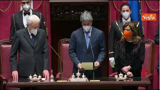 Il Giuramento del Presidente Mattarella alla Camera, standing ovation dell'Aula