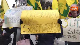 Manifestazione Coldiretti contro il caro prezzi a Firenze si canta l'Inno di Mameli
