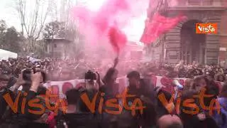 Protesta studenti Roma, cori e striscioni per Lorenzo e Giuseppe morti in stage