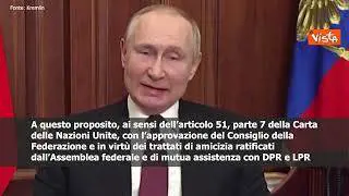 Ucraina, Putin: "Ho deciso di condurre un'operazione speciale"