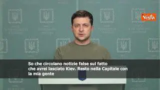 SOTTOTITOLI Zelensky: "Sono obiettivo russi, ma resto"