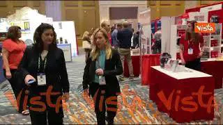 Cpac 2022, Giorgia Meloni cammina tra gli stand della convention dei Conservatori Usa