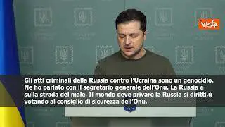 SOTTOTITOLI, Ucraina, Zelensky: "Da Russia è genocidio"