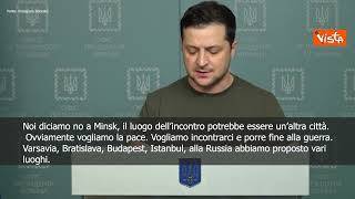 SOTTOTITOLI Ucraina, Zelensky: "Incontro con Russia non a Minsk"